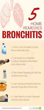 Get Rid Of Bronchitis With 5 Home Remedies Each Remedy Is Easy To Follow And Very Effectiv Bronchitis Treatment Natural Cough Remedies Cold And Cough Remedies