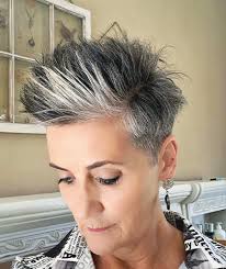 I love my short hair and my grey and a little "pop" of colour! :)