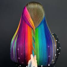 30 Bright Rainbow Colored Hairstyles By Russian Artist Snezhana Vinnichenko Hair Styles Russian Artists Rainbow Hair