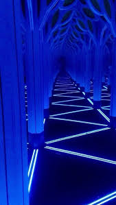 Neon lighting consists of brightly glowing, electrified glass tubes or bulbs that contain rarefied neon or other gases. Neon Blue Aesthetic Wallpaper Enwallpaper