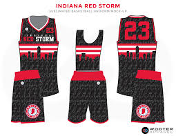 Basketball Jersey Design Black And Red Indiana Red Storm Black Red And White Basketball Uniforms Jersey And Shorts Basketball Uniforms Design Custom Basketball Uniforms Basketball Uniforms