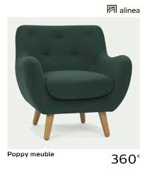 Alinea Poppy Meuble Fauteuil Esprit Scandinave Vert Fonce Canapes Fauteuils Fauteuils Alinea Decoration Faute Fauteuil Vert Fauteuil Tissu Fauteuil