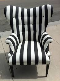 Black And White Striped Desk Chair Black And White Striped Chair By Poeticrockstar On Etsy Black And White Chair Furniture Striped Chair
