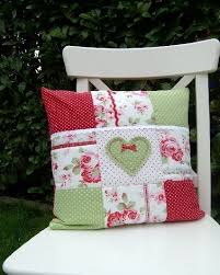 Kissenbezug Rosalie Herz Kissen Nahen Kissen Patchwork Kissen