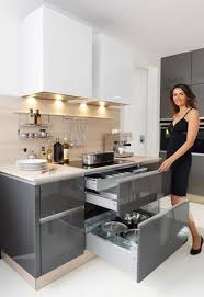 For a scandinavian minimalist look, use black materials for all the surfaces in your kitchen. Sleek Contemporary Kitchen Cabinets Minimalist Handles Inspiring Kitchen Design Ideas Modern Kitchen Cabinet Design Kitchen Room Design Kitchen Inspiration Design