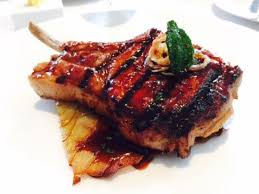 The sweet and sour peppers compliment the savory pork chops so perfectly. Dingley Dell Pork Chop Braised Potatoes Choucroute Sage And Onion Jus Picture Of Petrus By Gordon Ramsay London Tripadvisor