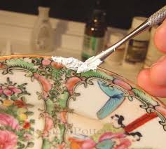 How To Repair And Restore Ceramic Porcelain China Or Pottery Fixing Broken Plate Demo Ceramic Pottery Ceramics Pottery