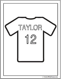 Show your kids a fun way to learn the abcs with alphabet printables they can color. Blank Sports Jersey Coloring Page Www Goformf Com