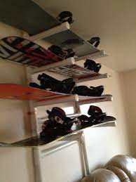 Pin By Josh Tinaglia On Snowboard Sports Gear Storage Home Organization Garage Organisation