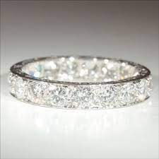 3 8ct Vintage French Retro Diamond Eternity Ring In Platinum Eternity Ring Diamond Eternity Ring Diamond