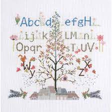 19,53 € 27,90 € les arômes, kit broderie sur toile imprimée marie coeur. Kit Broderie Point De Croix Abecedaire Des 4 Saisons Dmc Dm Bk1733 Broderies Cie