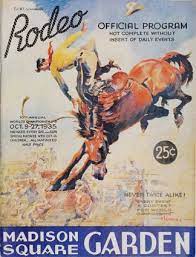 Madison Square Garden Rodeo Madison Square Garden Rodeo 1935 11 X 14 Custom Art Print Rodeo Poster Western Posters Rodeo