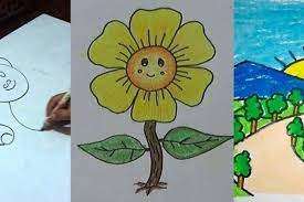 Cara menggambar rumah dengan krayon untuk anak sd yang mudah versi. Gambar Bunga Anak Sd Kelas 2