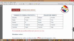 Verbos En Aymara Youtube