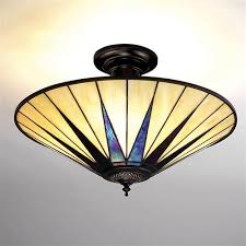 Buy light fittings at screwfix.com. Dark Star Semi Flush Tiffany Fitting 64043 Lighting Superstore