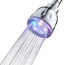 Kairey Led Shower Head High Pressure Light Up 7 Color Changing Showerhead Automatically Every Few Seconds For Low Water Pressure Fixed Rain Shower Head Amazon Com