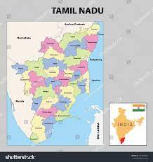 Tamil Nadu In Map Tamil Nadu Map District Ways Map Stock Vector (Royalty Free) 1722865030 |  Shutterstock