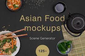 Asian Food Scene Generator Food Mockup Asian Recipes Scene Generator