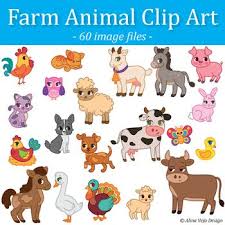 This Adorable Farm Animals Clip Art Set Will Look Beautiful On Your Worksheets Printable Activities And More This Set In Clip Art Farm Animals Animal Clipart