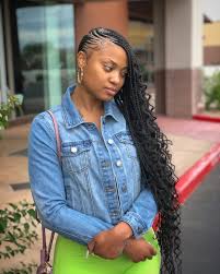 Lem Nades W Sugar Side Lemonades With Bohemian Curl Book Online Today Ladies Appointments Fills Quick Braids With Curls Braided Hairstyles Braided Hairdo