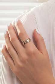 5 0 Mm Width Simple Gold Ring Plain Gold Ring Gold Band Women Stackable Gold Band Wide Band Ring In 2020 Thick Gold Ring Thick Gold Wedding Band Gold Rings Simple