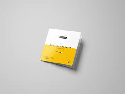 Download Square Tri Fold Brochure Mockup