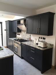 ice blue w/ oak breakfast bar kitchen