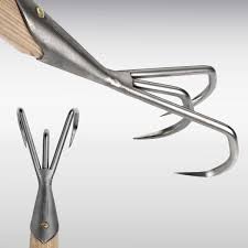Griffe De Jardin A Long Manche 3 Dents En Inox