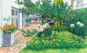 Schmale Garten Breiter Wirken Lassen Schmaler Garten Garten Grundriss Garten Gestalten