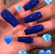 #glam #nails done with @philglamournails #fabulous #lux #naildesigns #nailsofinstagram #nbbl #beauty #fashion #makeup. Pinterest Yung Tiff Blue Nails Navy Blue Nails Blue Acrylic Nails