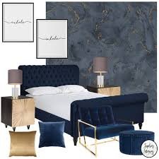 Onyx Marble Metallic Wallpaper Navy Blue Gold Blue Bedroom Decor Gold Bedroom Decor Blue And Gold Bedroom