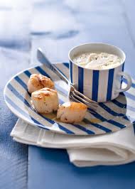 Coquilles Saint Jacques Au Beurre De Cidre Et Creme De Chou Fleur Choux A La Creme Creme De Choux Fleur Coquille Saint Jacques