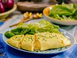 Classic French Omelette With Side Salad Recipe French Omelette Food Network Recipes Side Salad