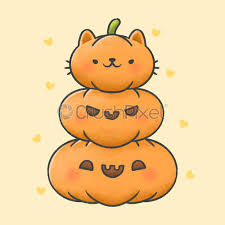 Purchase a coffee mug from zazzle! Cat Pumpkins Cartoon Hand Drawn Style Stock Vector Crushpixel