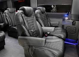 Other interior highlights included in this mercedes luxury van are art deco style armrests, beverage bar showcase, roomy refrigerator, and ambient vip cabin lighting. Sprinter Luxury Van Royale