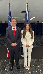 Today, Kimberly Guilfoyle was officially sworn in as the next U.S.  Ambassador to Greece at the State Department in Washington, D.C., making  her the first female U.S. Ambassador to the Hellenic Republic.