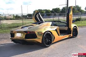 gold chrome wrap lamborghini aventador cwdwrap com cwdwrap custom wrap design