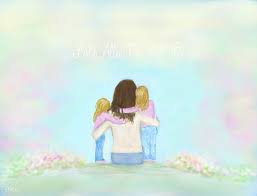 Mother Two Daughters Art Print Mother Daughters Painting Decor Sisters Sister Siblings Mothers Day Quot Love My Girls Mother Daughter Art Mother Art Mom Art