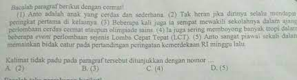 Kalimat yang tidak padu pada teks tersebut ditunjukkan nomor (4) kebersihan lingkungan adalah salah satu hal yang perlu di suatu lingkungan. Kalimat Yang Tidak Padu Dalam Paragraf Tersebut Ditunjukkan Dengan Nomor Tolong Bantu Jawab Brainly Co Id