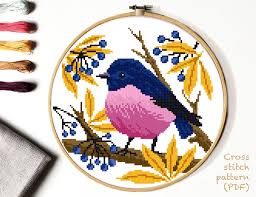 Bird Cross Stitch Pattern Bird Modern Cross Stitch Pattern Easy Counted Cross Stitch Etsy In 2020 Modern Cross Stitch Patterns Modern Cross Stitch Cross Stitch Bird