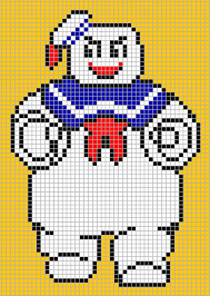 Stay Puft Marshmallow Man Minecraft Pixel Art Pixel Art Templates Pixel Art