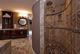 The trend that transforms a bland bathroom into a luxurious loo. A Modern Doorless Shower In The Bathroom
