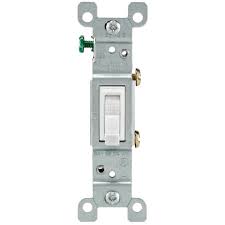 Most rocker switches are designed to fit a rectangular cutout, which is much harder to achieve than simply drilling a hole. Leviton 15 Amp Single Pole Toggle Light Switch White R52 01451 02w The Home Depot
