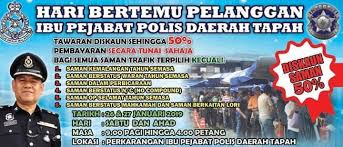Jurucakap ibu pejabat polis kontinjen (ipk) sarawak, berkata kaunter pembayaran saman itu akan dibuka di dewan komuniti siburan. Jabatan Siasatan Dan Penguatkuasaan Trafik Pdrm Facebook