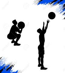 1 of the 9 fundamental crossfit movements is called the med ball clean, though it is often done with a 20lb wall ball instead. Male Silhouette Throwing Medicine Ball While His Crossfit Training Royalty Free Cliparts Vectors And Stock Illustration Image 123309898