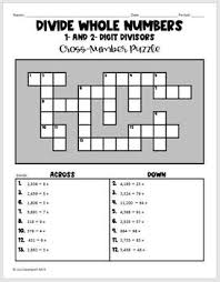 Puzzles are a fun way to pass the time whether on a rainy day or as a family project. Divide Whole Numbers Cross Number Puzzle Freebie By Lisa Davenport