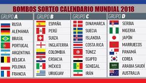 Bombos Mundial Rusia 2018 Sorteo Calendario Mundial 2018 Sorteo Rusia 2018 Rusia