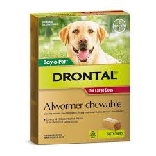 Drontal® plus treats and controls intestinal worms in dogs & puppies. Drontal Dog Chews Large 35kg