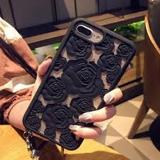 Carcasa premium cu protectie 360 pentru iphone 7/8 plus, fabricata din materiale de cea mai buna cal. Huse De Telefon 3d Cu Perforatii In Forma De Trandafir Pentru Iphone X 8 8 Plus 7 7 Plus Silicone Phone Case Phone Cases Rose Phone Case
