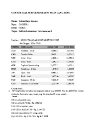 Bandingkan semua (190) platform bursa, aplikasi, dan broker mata uang kripto yang disusun menurut volume perdagangan. Contoh Soal Pertukaran Kurs Mata Uang As